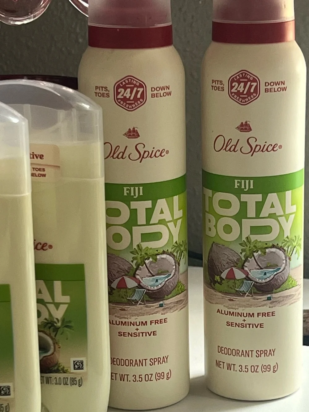 Old Spice Total Body Deodorant Bundle of 7 Total Fiji Scented Al Are Brand New!